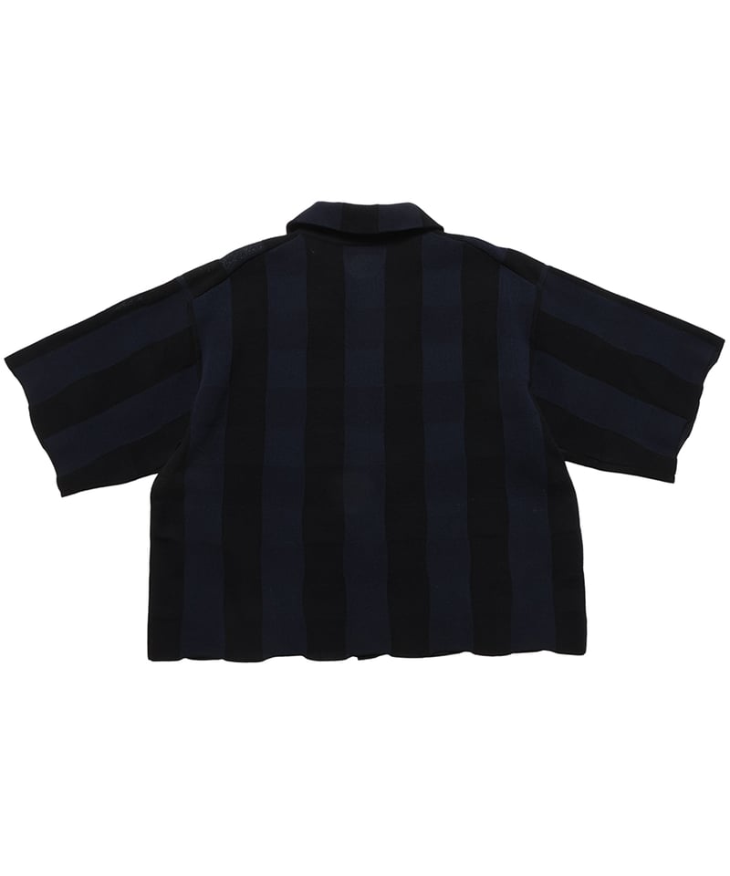 checker pattern KNIT shirt | NKNIT checker pattern KNIT shirt | NKNIT