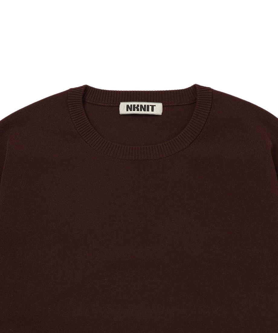 未使用 NKNIT curved arm cotton KNIT ニット 長袖