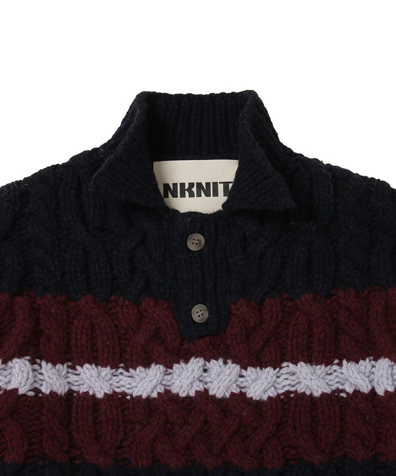 ンニット NKNIT hand knitting stripe セーター ②