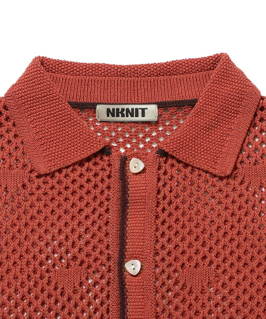 mesh♡ pattern KNIT shirt | NKNIT mesh♡ pattern KNIT shirt | NKNIT