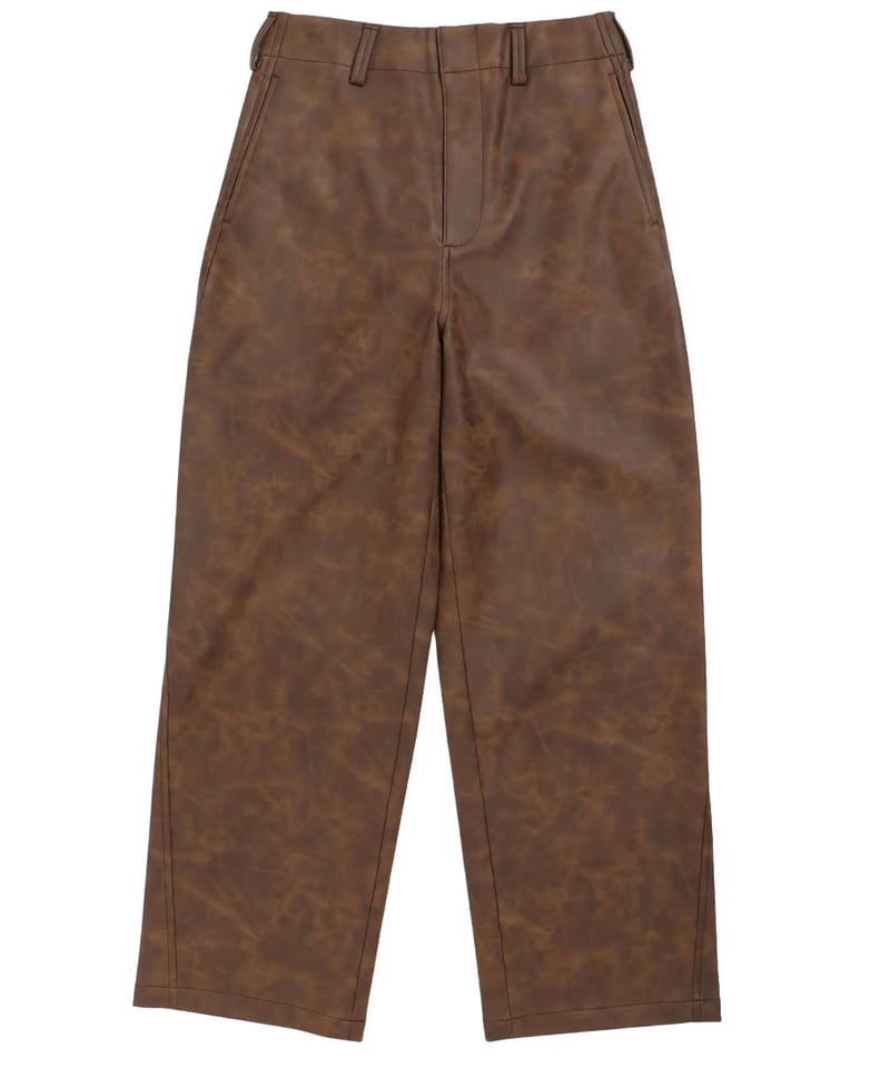 vegan leather wide pants | NKNIT