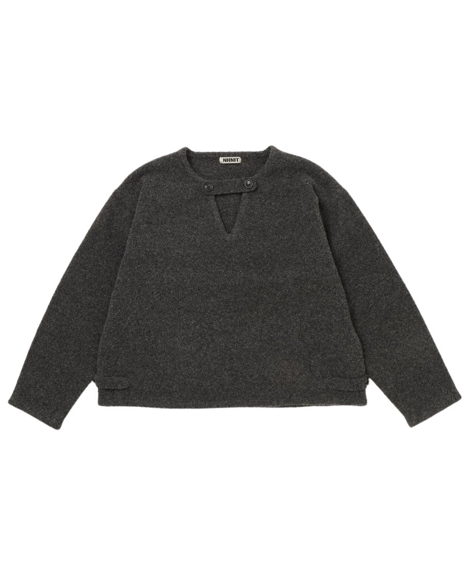 V-neck bouclé KNIT | NKNIT 