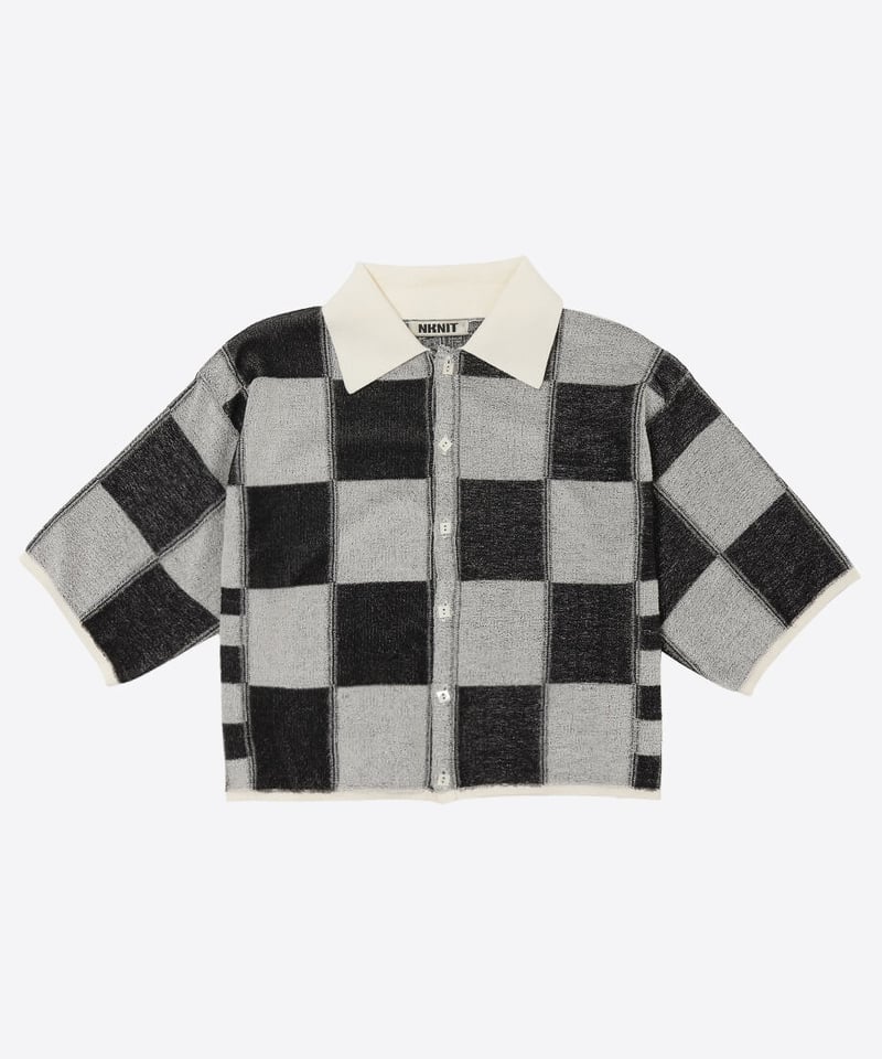 short check pattern knit shirt | NKNIT