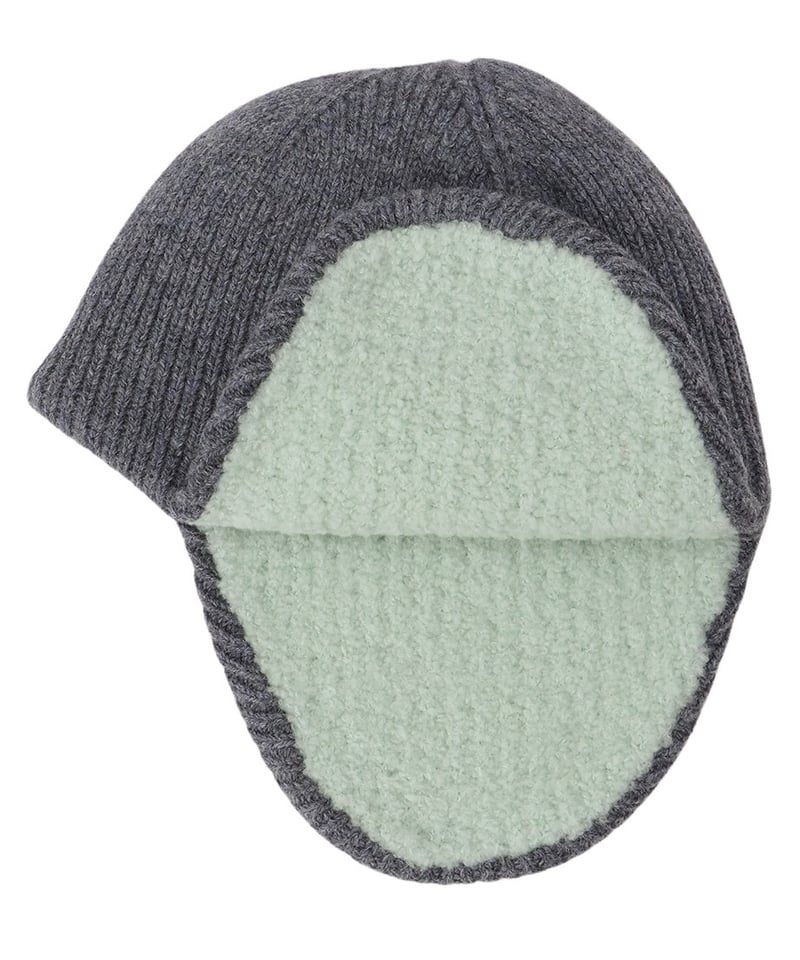美品✨NKNIT reversible KNIT cap グレー NKNIT reversible KNIT cap