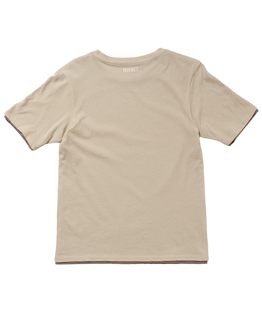 washed cotton T-shirt 2pcs set | NKNIT washed cotton T-shirt 2pcs set | NKNIT