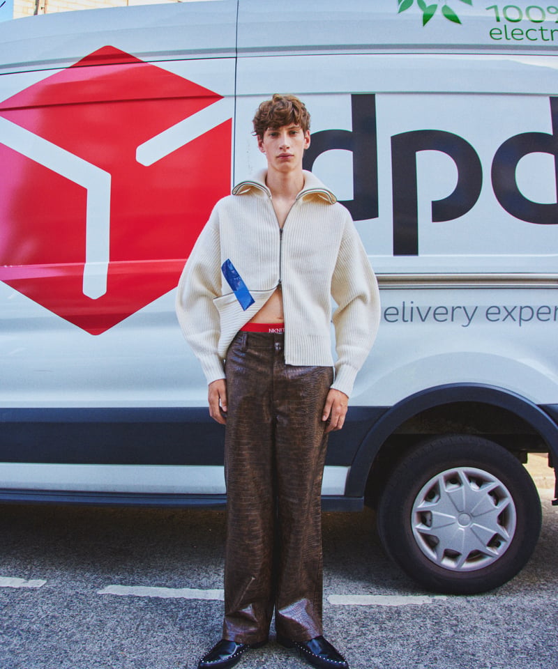 vegan leather wide pants | NKNIT