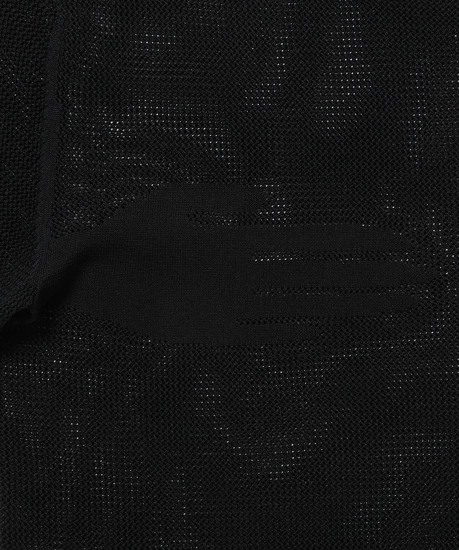 hand pattern mesh KNIT T-shirt | NKNIT hand pattern mesh KNIT T-shirt | NKNIT