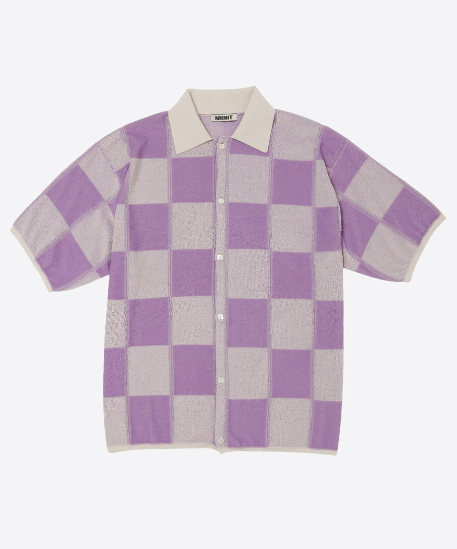 check pattern knit shirt | NKNIT 