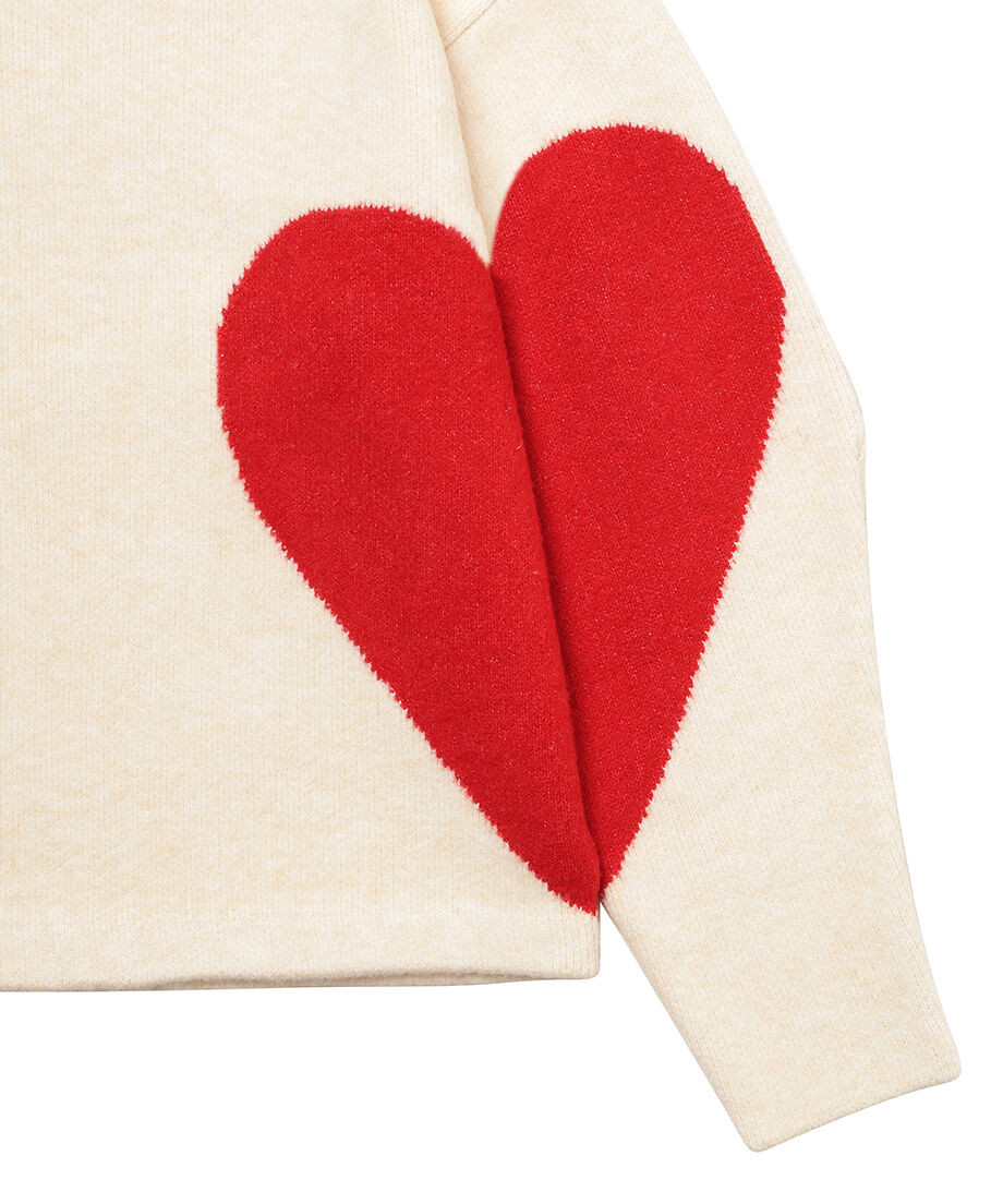 NKNIT Heart pattern knit ロングタイプ裄丈79