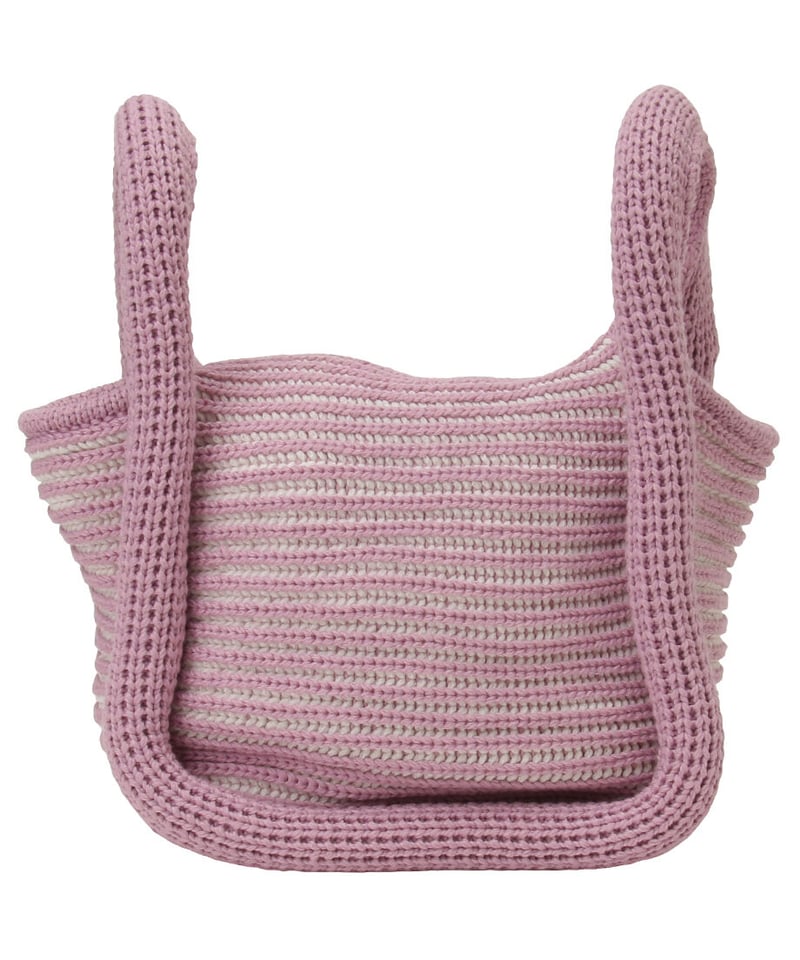 sponge striped hand bag | NKNIT