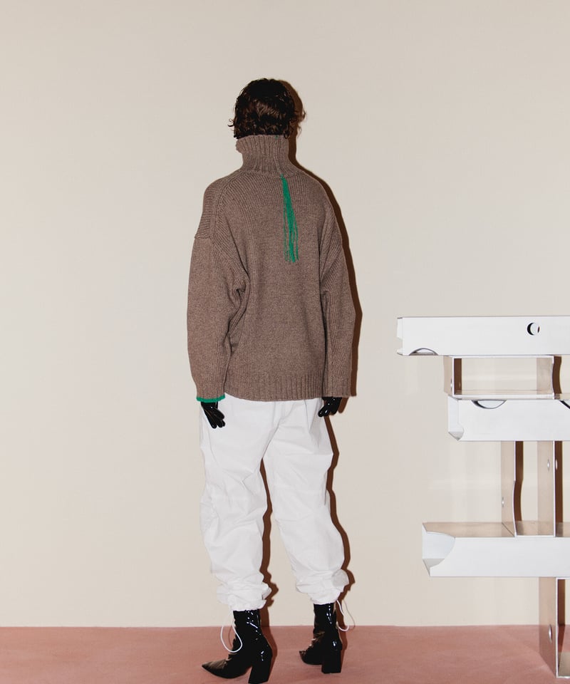 【美品】NKNIT color linking turtle KNIT グレー nknit color linking turtle KNIT