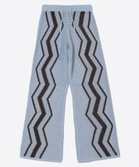 zigzag paper knit pants