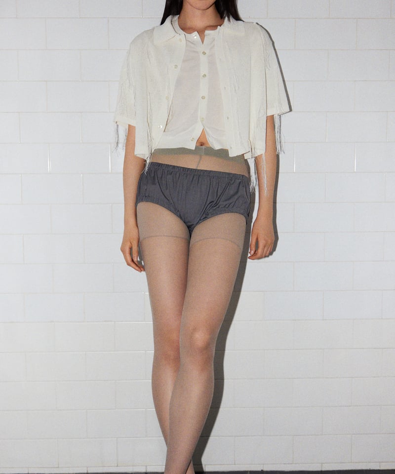paper mix fringe KNIT shirts | NKNIT