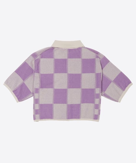 short check pattern knit shirt