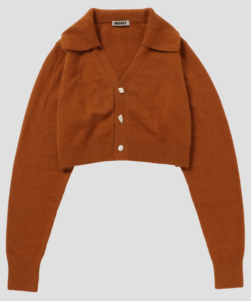 raccoon mix collar KNIT cardigan short | NKNIT raccoon mix collar KNIT cardigan short | NKNIT