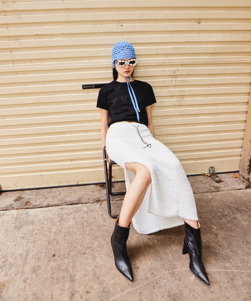 dry shaggy KNIT long skirt | NKNIT dry shaggy KNIT long skirt | NKNIT