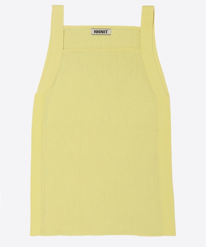 cotton rib square knit tank top | NKNIT cotton rib square knit tank top | NKNIT