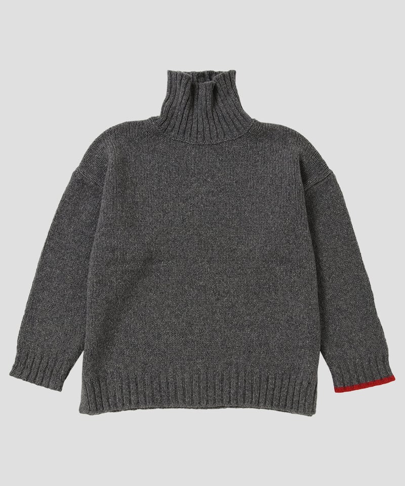 【美品】NKNIT color linking turtle KNIT グレー 美品】NKNIT color linking turtle KNIT グレー
