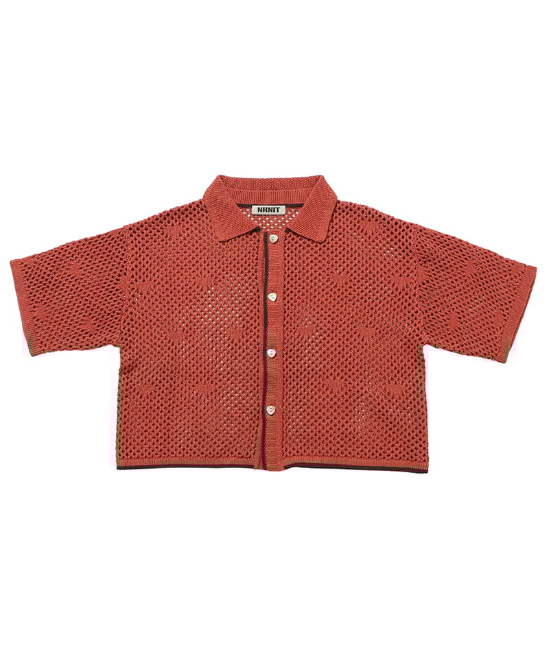 mesh♡ pattern KNIT shirt | NKNIT mesh♡ pattern KNIT shirt | NKNIT