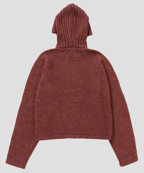 camel mix hooded KNIT
