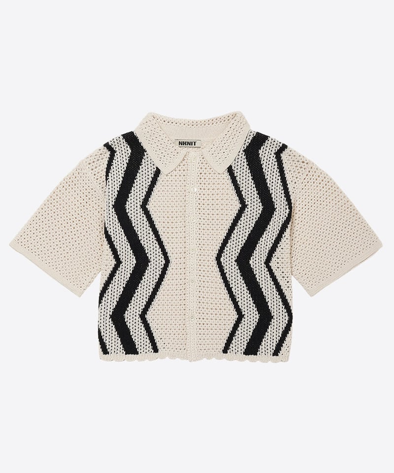 zigzag paper knit shirts | NKNIT