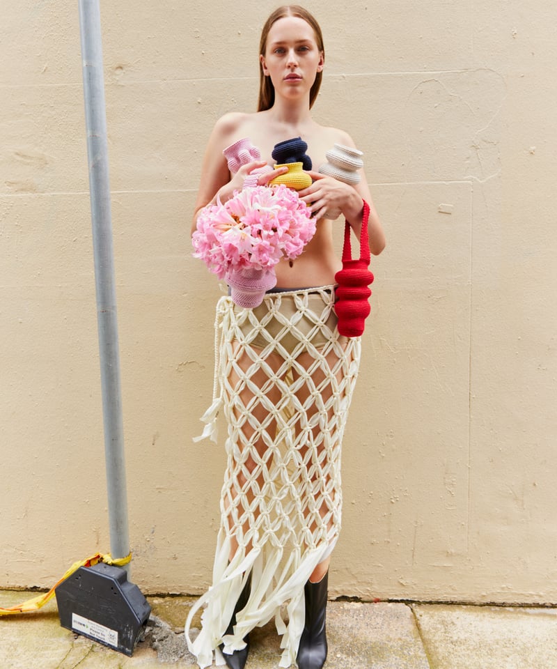 NKNIT macrame 2WAY dress グリーン NKNIT macrame 2WAY dress グリーン - メルカリ