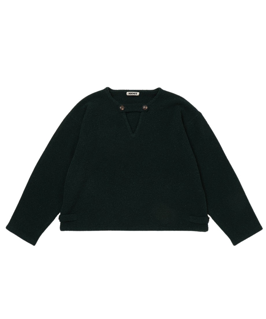 V-neck bouclé KNIT | NKNIT