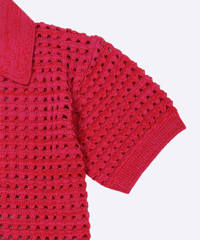 正規取扱店 NKNIT mesh knit zip foodie ネイビー - レディース