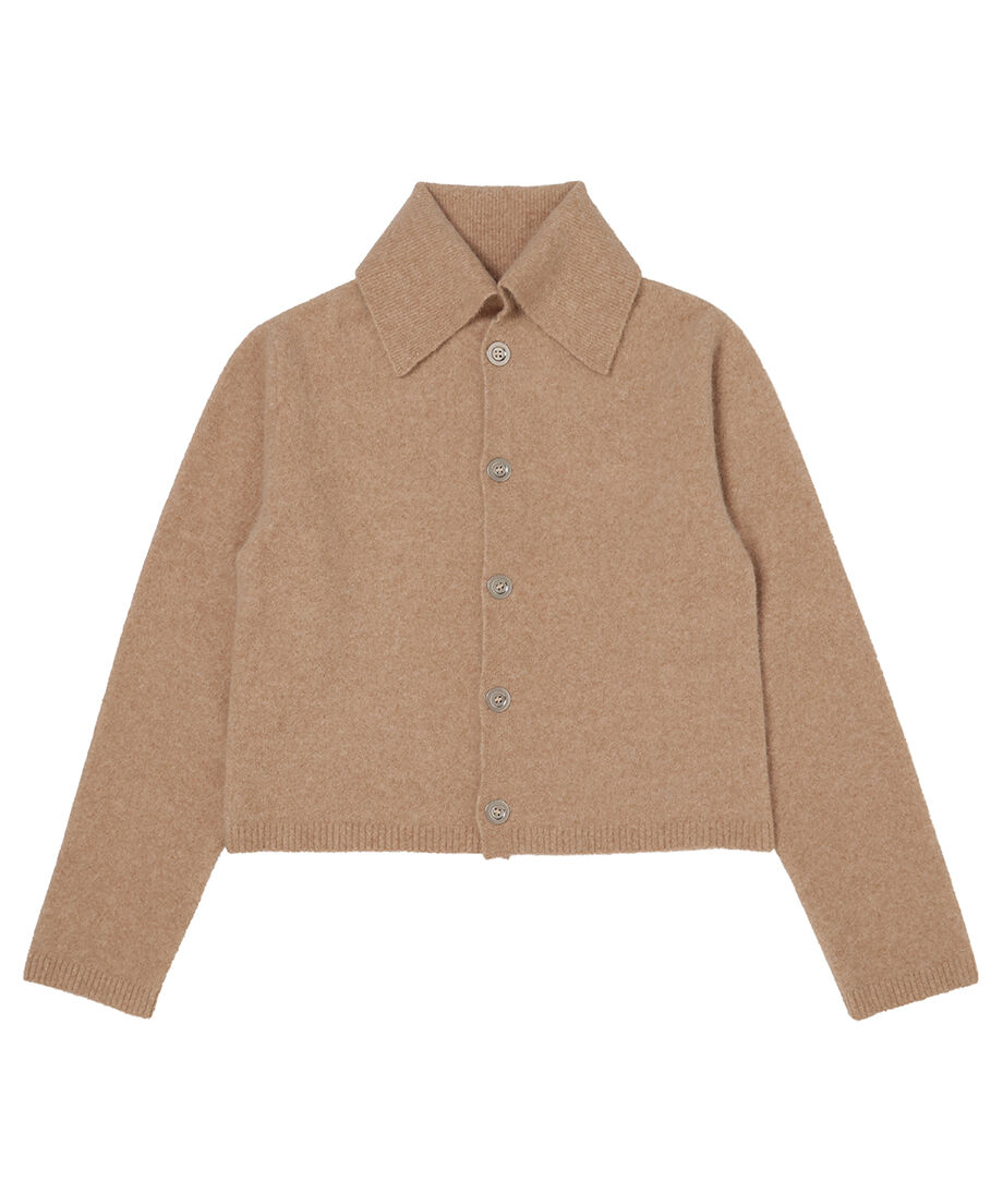 fox mix sailor collar cardigan | NKNIT