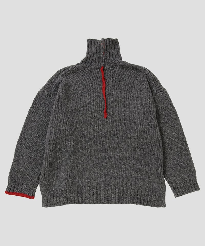 【美品】NKNIT color linking turtle KNIT グレー 美品】NKNIT color linking turtle KNIT グレー