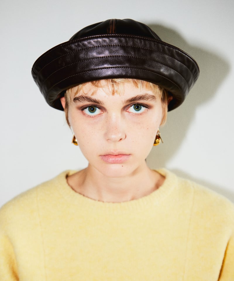 vegan leather sailor hat | NKNIT vegan leather sailor hat | NKNIT
