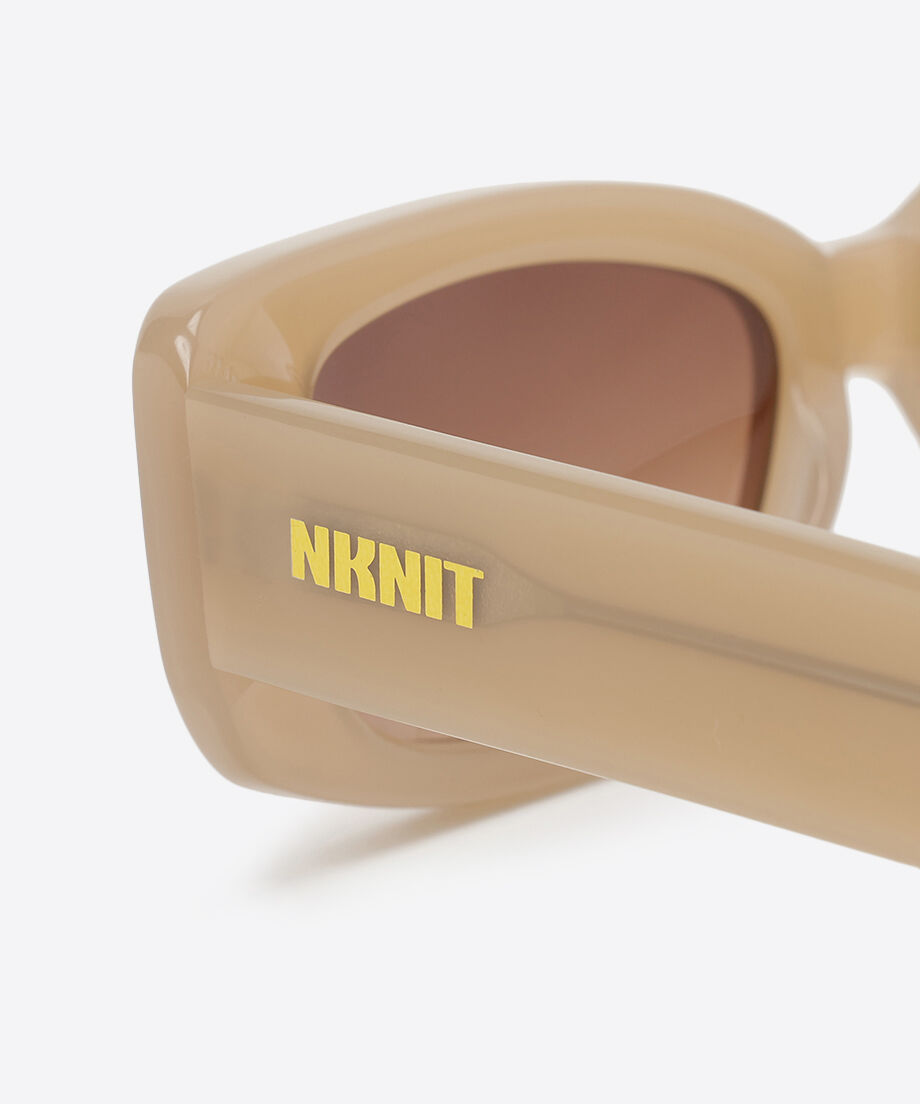 NKNIT 2023SS square sunglasses ベージュ