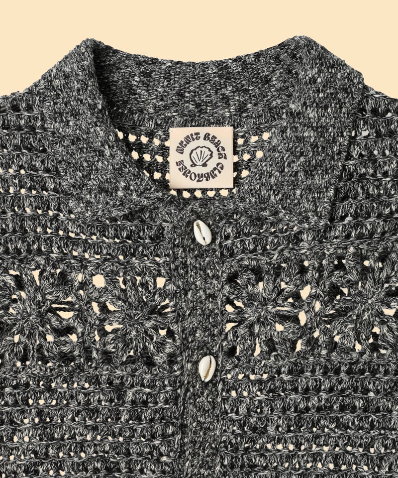 新品！　NKNIT flower motif KNIT shirt NKNIT♡flower motif KNIT shirt