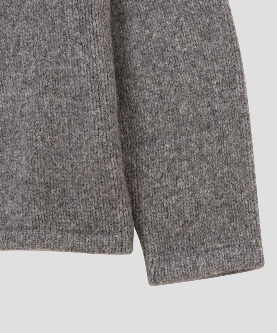 NKNIT ンニット camel mix hooded KNIT イエローM