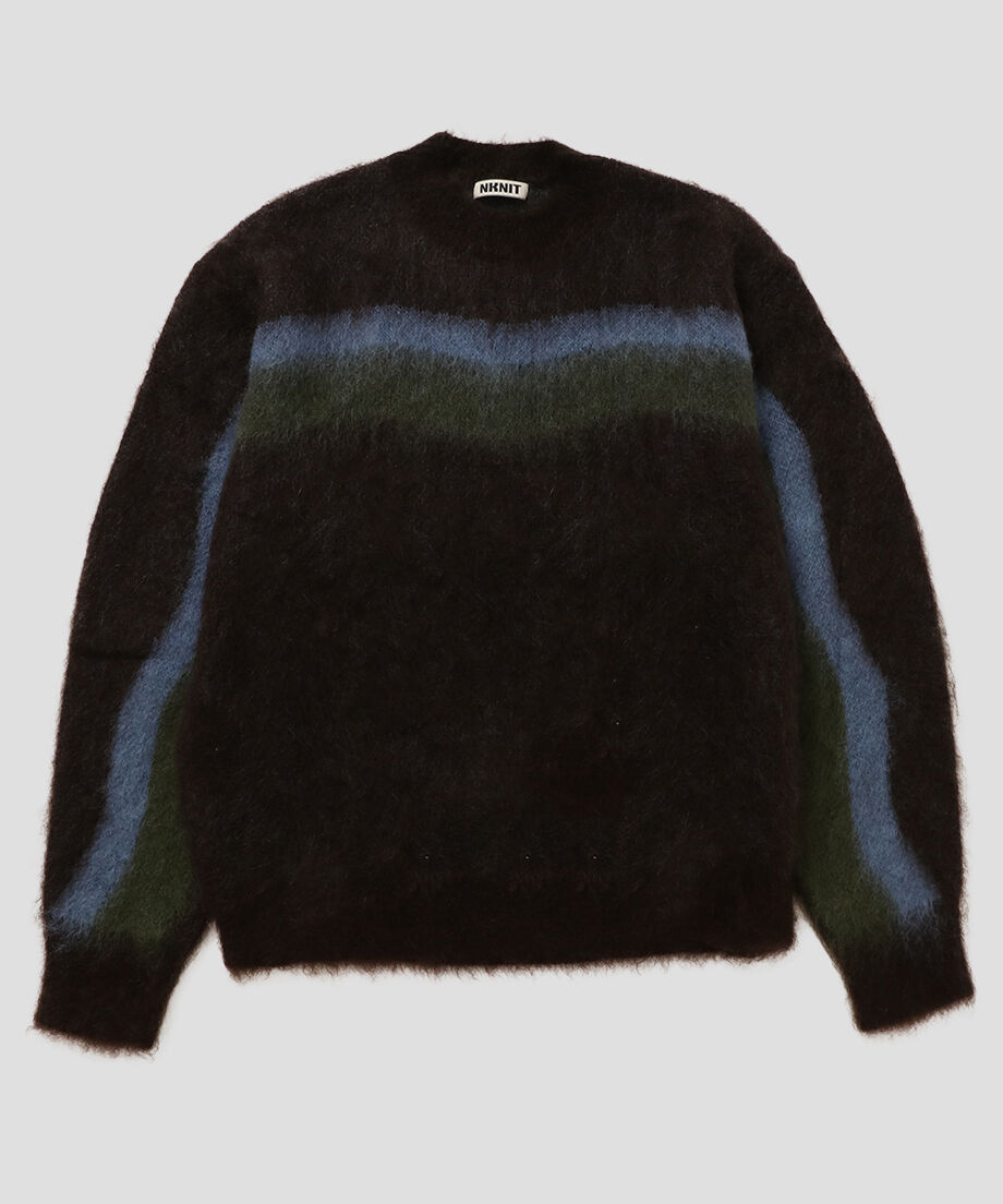 新品 NKNIT wave pattern mohair KNIT モヘア