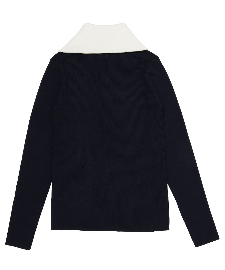 sailor collar rib KNIT