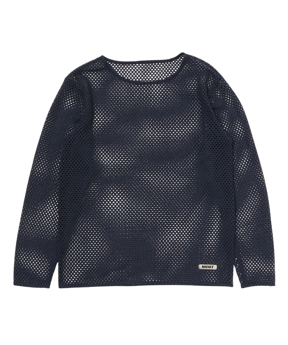 NKNIT ンニット mesh♡pattern KNIT shirt ① NKNIT mesh♡ pattern KNIT shirt