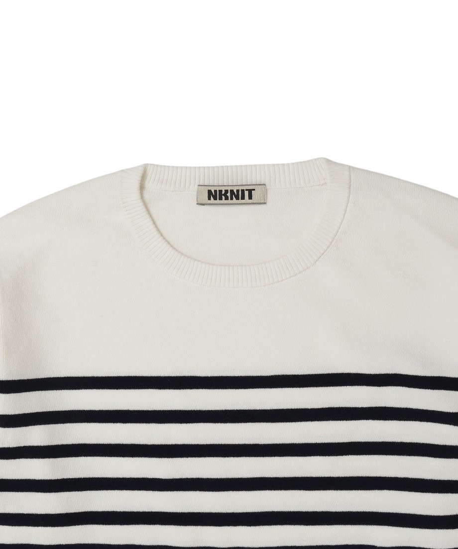 未使用 NKNIT curved arm cotton KNIT ニット 長袖 未使用 NKNIT curved arm cotton KNIT ニット 長袖
