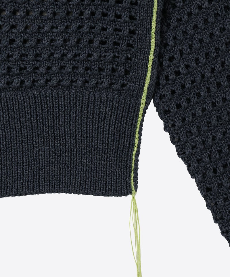 short mesh knit zip foodie | NKNIT
