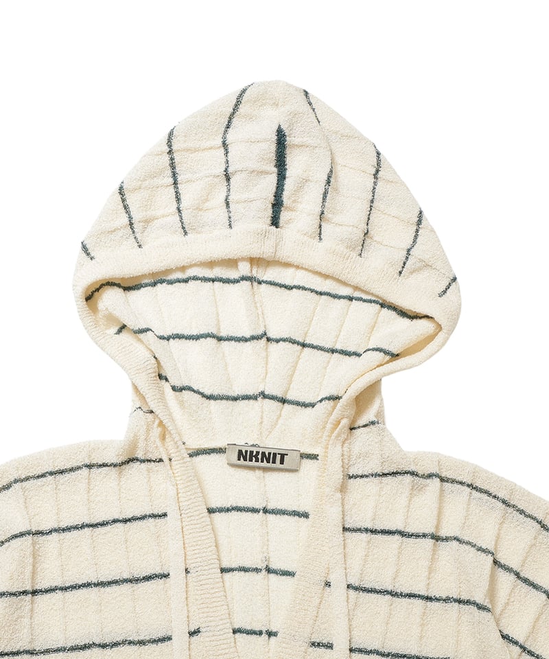 stripe KNIT towel hoodie | NKNIT stripe KNIT towel hoodie | NKNIT
