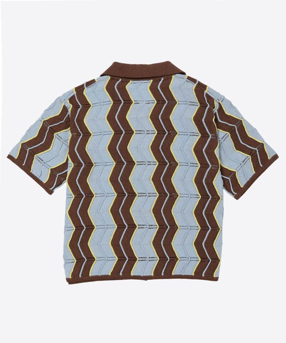 wave pattern knit shirt | NKNIT wave pattern knit shirt | NKNIT