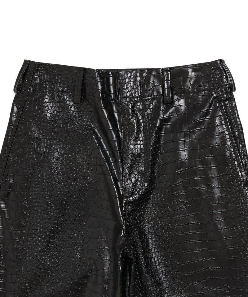 vegan leather wide pants | NKNIT vegan leather wide pants | NKNIT