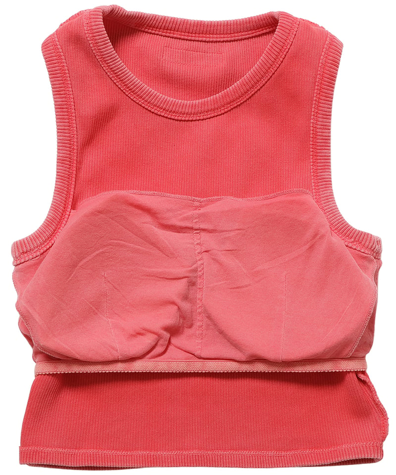 ホワイトwashed cup mini tank top | NKNIT