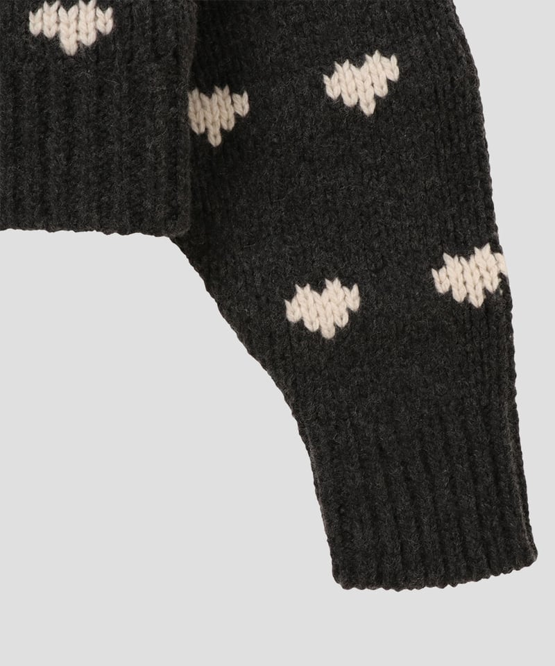 NKNIT short ♡ pattern knit グレー 0 short ♡pattern KNIT
