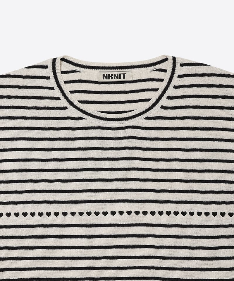 paper mix pattern knit T-shirt♡ | NKNIT