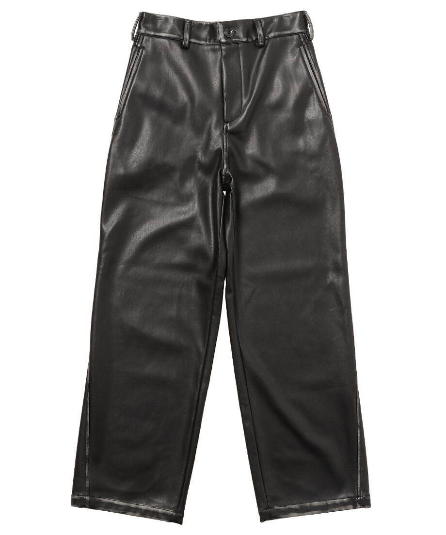 NKNIT vegan leather short pants silver②