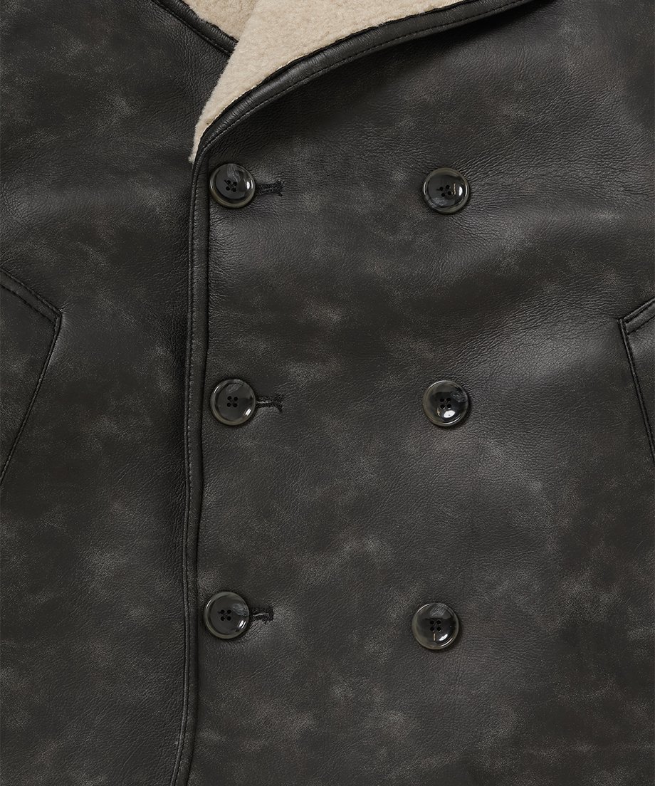 vegan mouton round jacket | NKNIT