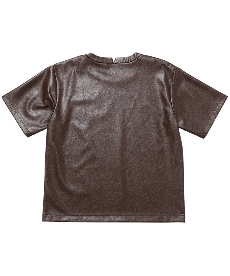vegan leather big T-shirt | NKNIT