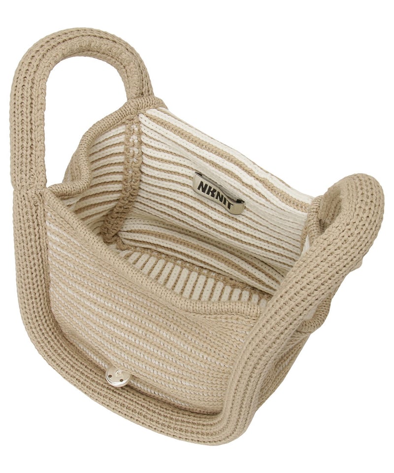 sponge striped hand bag | NKNIT 