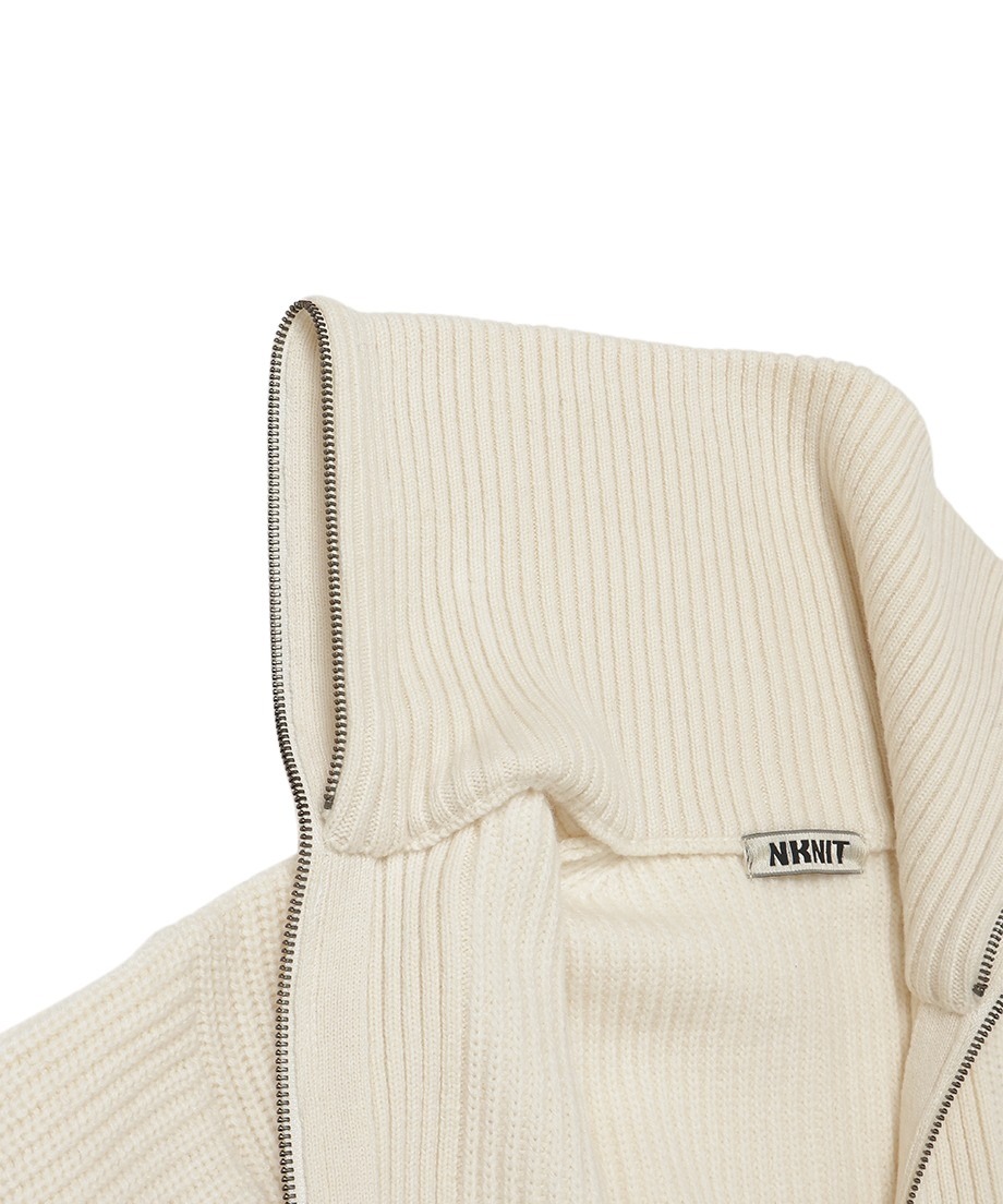 NKNIT zipper double collar KNIT①